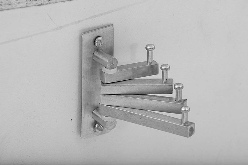 FORTUNE Stainless Steel Butterfly 4 Hooks Multipurpose for Room Wall Hanging Kitchen Bathroom Clothes Key Holder Pack of 2 - Image 5