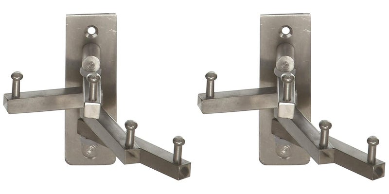 FORTUNE Stainless Steel Butterfly 4 Hooks Multipurpose for Room Wall Hanging Kitchen Bathroom Clothes Key Holder Pack of 2 - Image 1