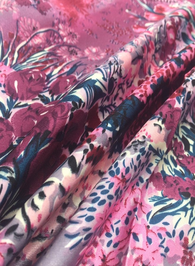 YOUR SMILE Polyester Scarf Women’s Fashion Pattern Purple Flower Large Square Satin Headscarf 35''x35'' (807) - Image 5