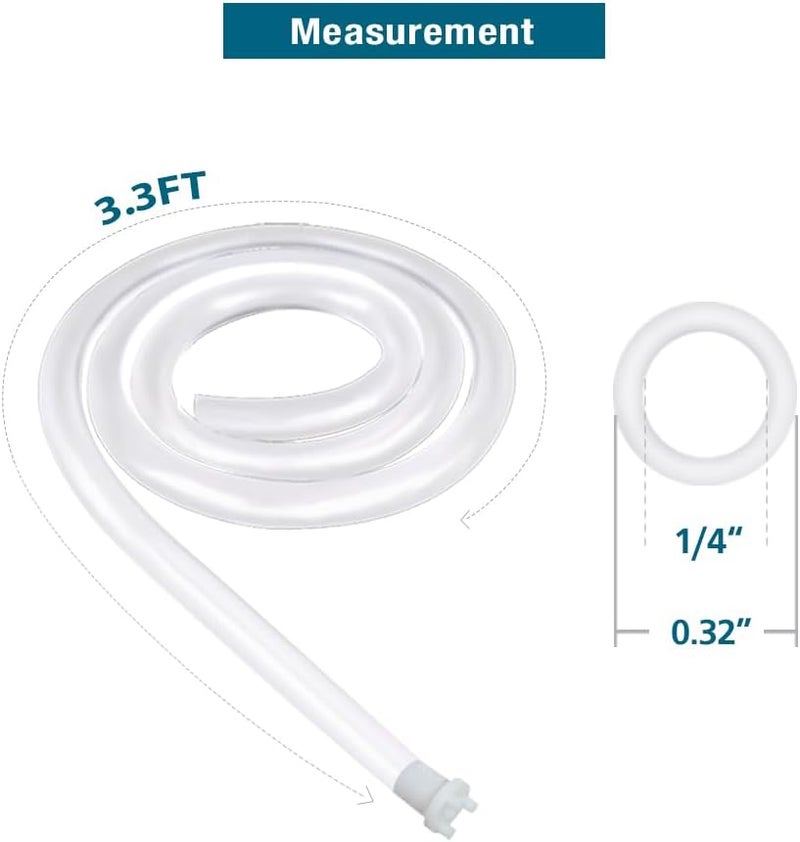 BEARUN Replacement Food Grade Silicone Tubing Hose for 5 Gallon Water Bottle Pump, Extended and Thickened Rubber Hose for Electric Drinking Water Bottle Dispenser, BPA Free, 3.3FT, 2 per Pack - Image 2