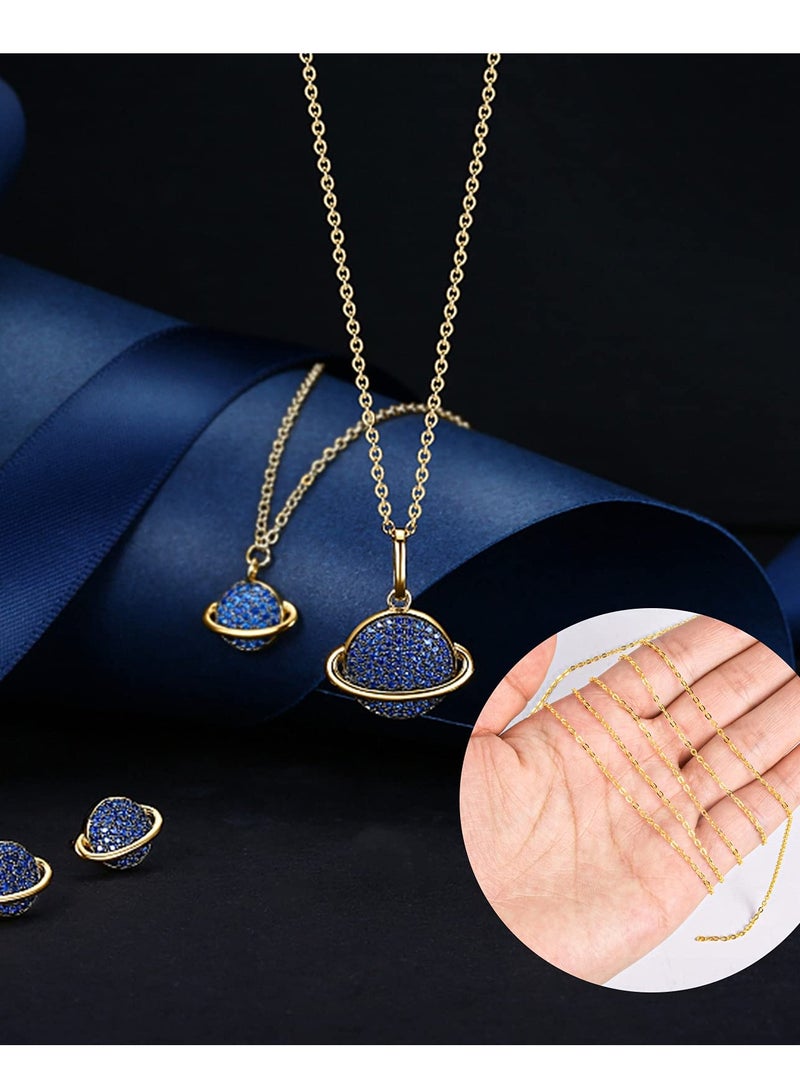 KASTWAVE DIY Necklace Chains, 12m Jewelry Making Chains with 120 Open Jump Rings and 40 Lobster Clasps 1.5mm Iron Twisted Necklace Chains Cable Chain Bulk for Jewelry Making-4 Colors - Image 4