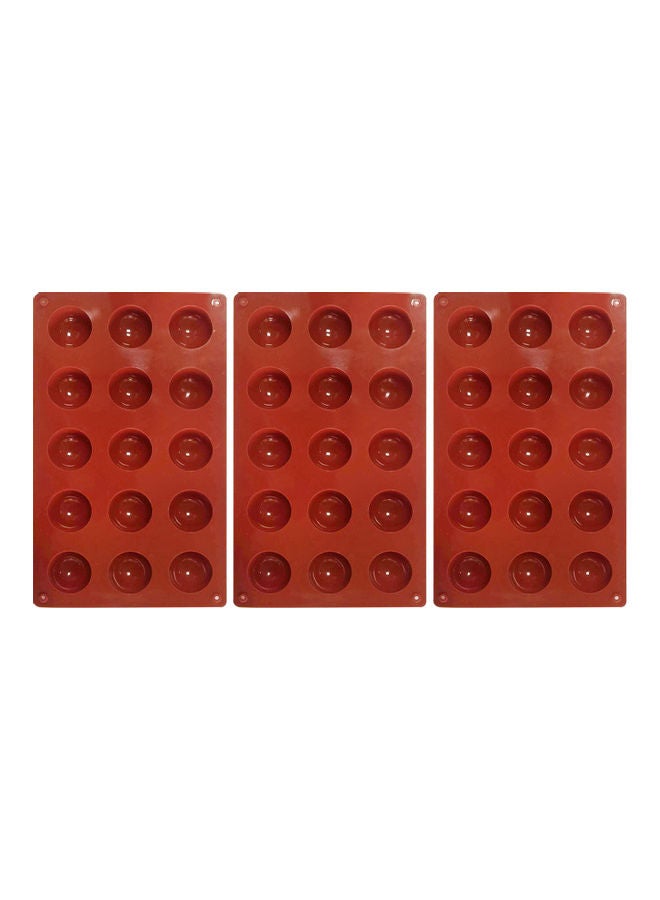 نيبمينينت طقم قوالب نصف كروية مكون من 3 قطع بني 29.50 x 5 17.50سم - Image 1