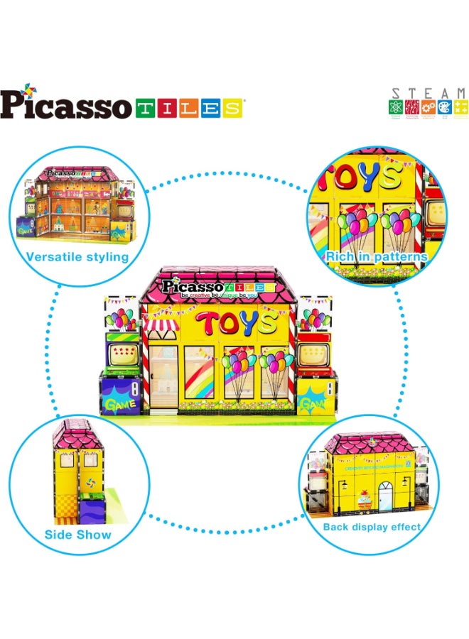 PicassoTiles Picasso Magnetic Tiles Toy Shop 60-pieces - Image 5