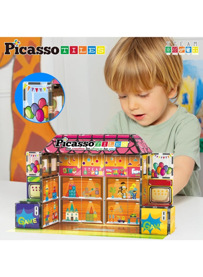 PicassoTiles Picasso Magnetic Tiles Toy Shop 60-pieces - Image 4