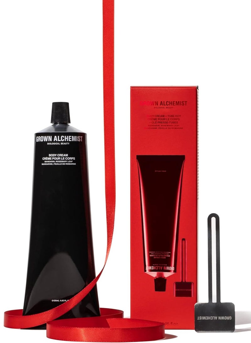 Grown Alchemist Body Cream and Tube Key Mandarin Rosemary Leaf Bioactive Natural Body Skin Care Deeply Hydrating Moisturiser Sooth Dry Skin Firming Skin Tightening Cream Body Lotion 120 ml - Image 1