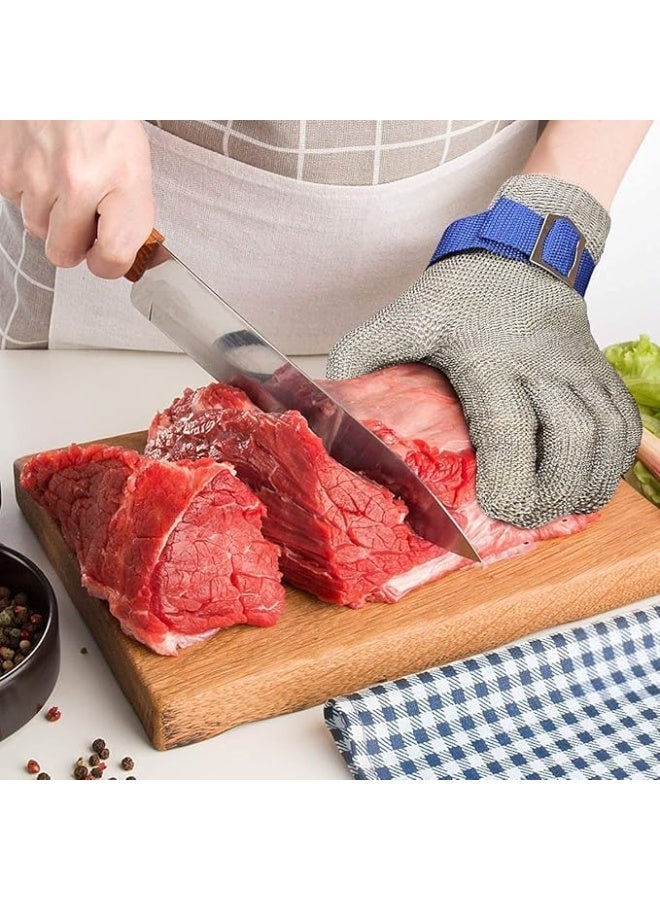 Stainless Steel Wire Mesh Cut-Resistant Glove - Food Grade High-Performance Level 5 Protection - Durable Safety Metal Mesh Glove for Kitchen Butchery & Woodworking (Single) - Image 2