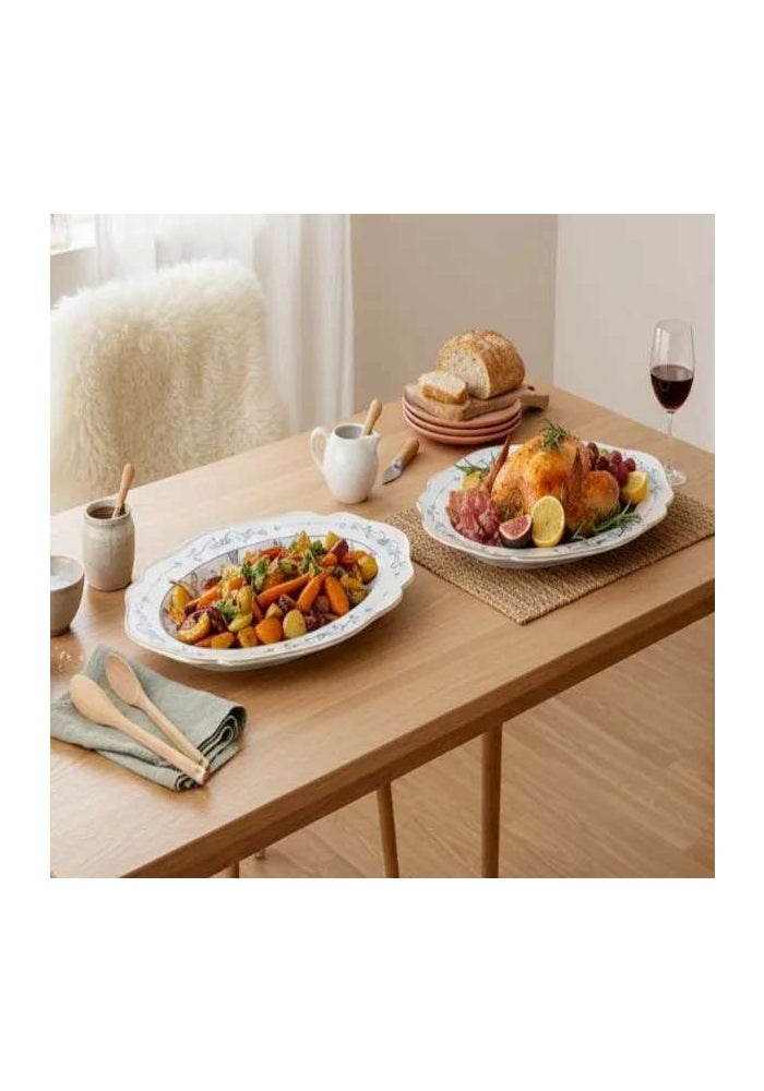 Pan Home طبق بورسلين بيضاوي - أبيض - Image 2