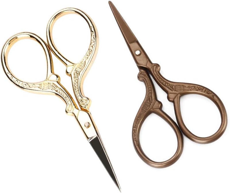 مقص زوبسك على شكل رافعة عتيق من الفولاذ المقاوم للصدأ، مقص تجميل لتشذيب الحواجب، حلاقة دقيقة بأسلوب رجعي - Image 4