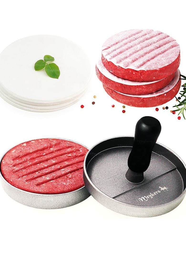 Generic 200pcs Burger Patty Paper Rounds for 4/4.5 Inch Burger Press Baking Parchment Round Hamburger Patty Paper Sheet for Separating Burger Patty Cookies and More  - Image 3