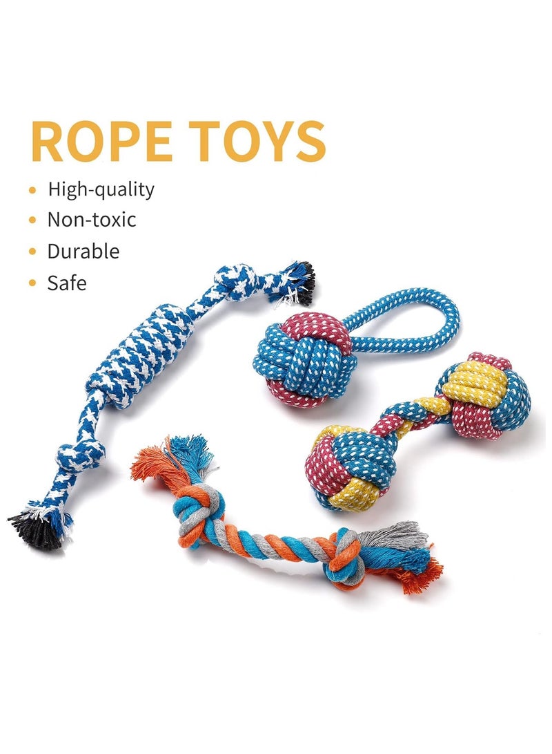 FengSVMA 7 Pack Small Dog Toys, Puppy Teething Toys, Durable Ropes Chew Toys, Cute Calf Squeaky Dog Toys, Non-Toxic and Safe - Image 4