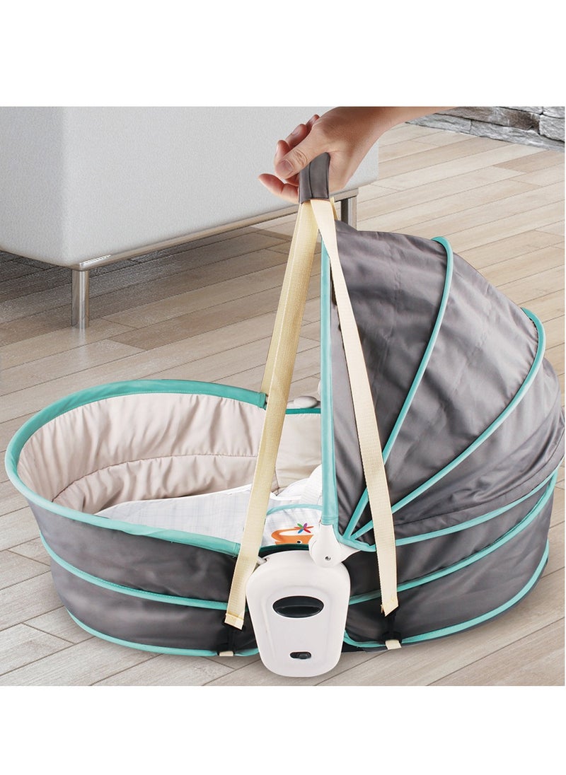 TEKNUM - 5 In 1 Cozy Rocker Bassinet With Awning And Mosquito Net - Green - Image 1