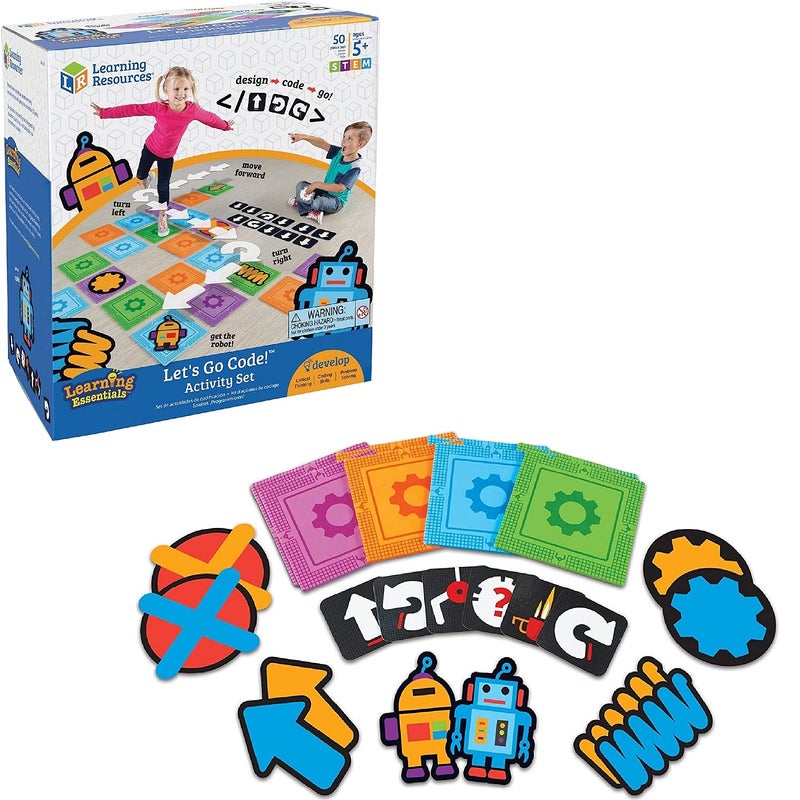 Learning Resources Learning Resources Let's Go Code! Activity Set, 50 Pieces, Ages 5+ - Image 1