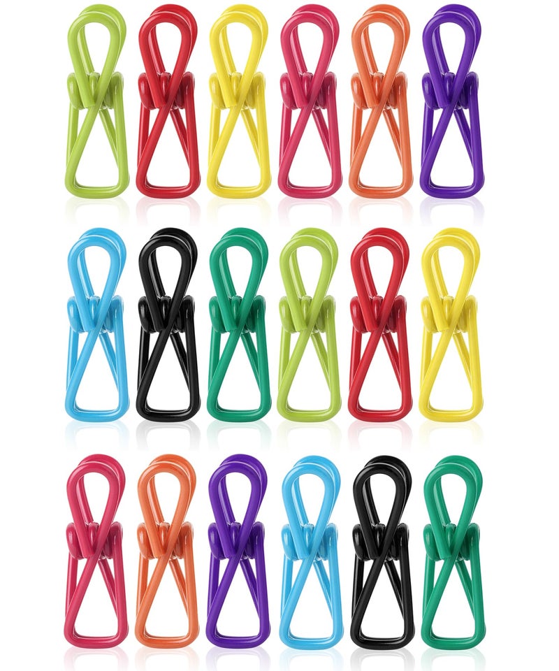 Mr. Pen Mr Pen Chip Clips 18 Pack 2 Inch Utility PVCCoated Clips for Food Packages Chip Bag Clip Chip Clips Bag Clips Food Clips Bag Clips for Food Back to School Supplies