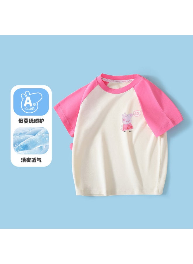 Peppa Pig new Summer Baby Short-sleeve T-shirt - Peppa Pig Kids' Breathable Top - Image 2