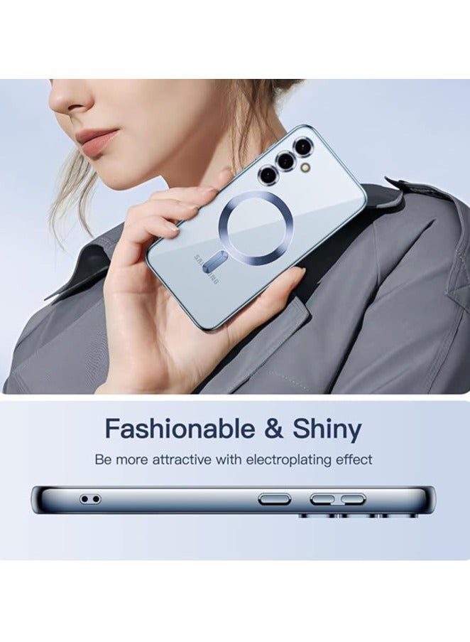 BORTONY Samsung Galaxy S24 FE Magnetic Case Cover  Full Camera Lens Protection Compatible with MagSafe Wireless Charging Shockproof Electroplated TPU Phone Cover - Image 4