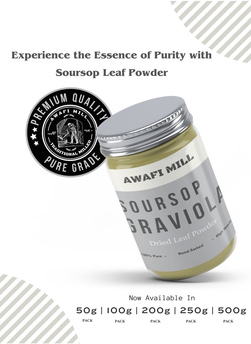 Awafi Mill - Authentic Soursop Graviola Powder | Hand Picked 100% Natural Leaves | Graviola Leaf Powder, Soursop Leaf Powder - Image 1