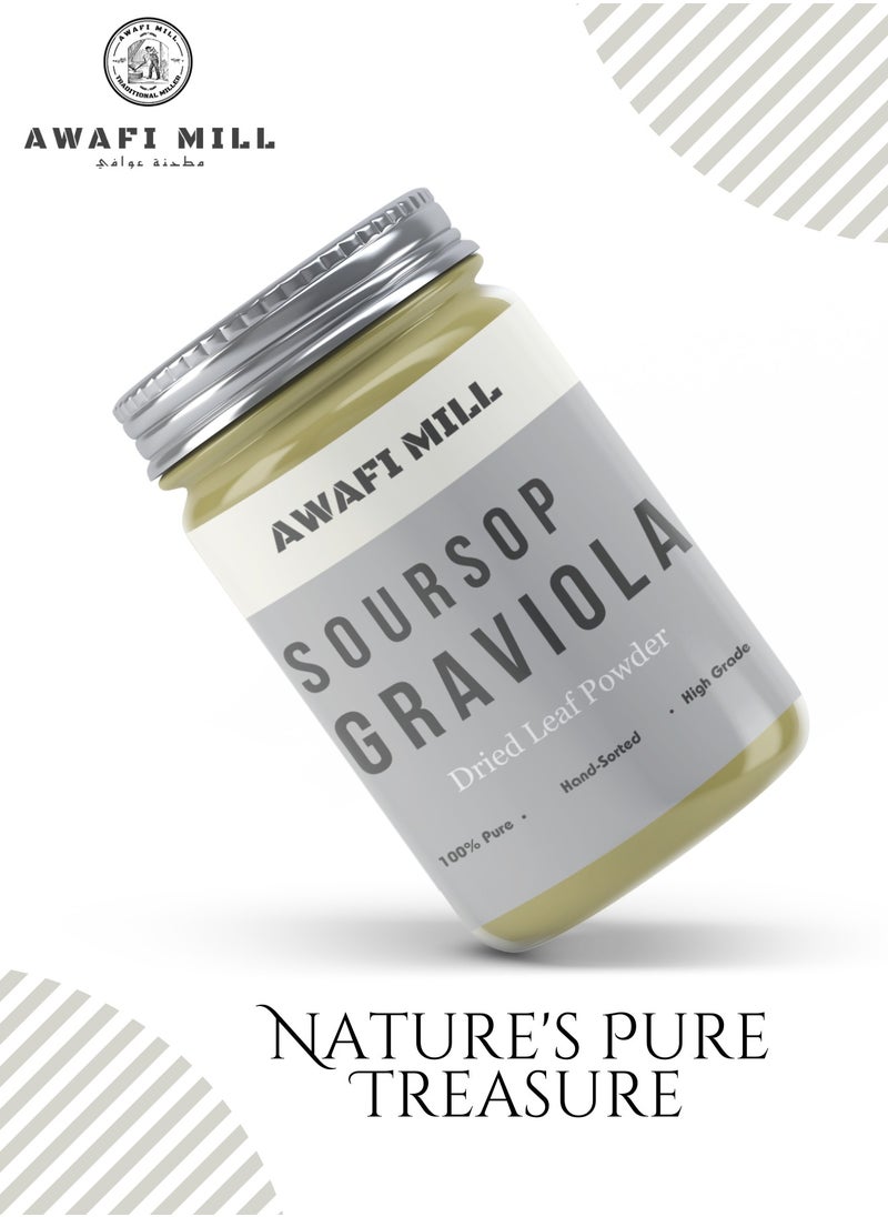 Awafi Mill - Authentic Soursop Graviola Powder | Hand Picked 100% Natural Leaves | Graviola Leaf Powder, Soursop Leaf Powder - Image 1