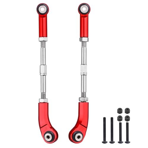 AllinRC Aluminum Steering Camber Link Set Toe Link Steering Linkage Turnbuckles and Camber Links for Arrma 1/8 Kraton/Notorious 6S BLX Upgrades Parts (Red) - Image 1