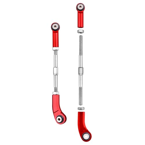 AllinRC Aluminum Steering Camber Link Set Toe Link Steering Linkage Turnbuckles and Camber Links for Arrma 1/8 Kraton/Notorious 6S BLX Upgrades Parts (Red) - Image 3