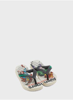 Kids Marvel Logomania Flip Flops