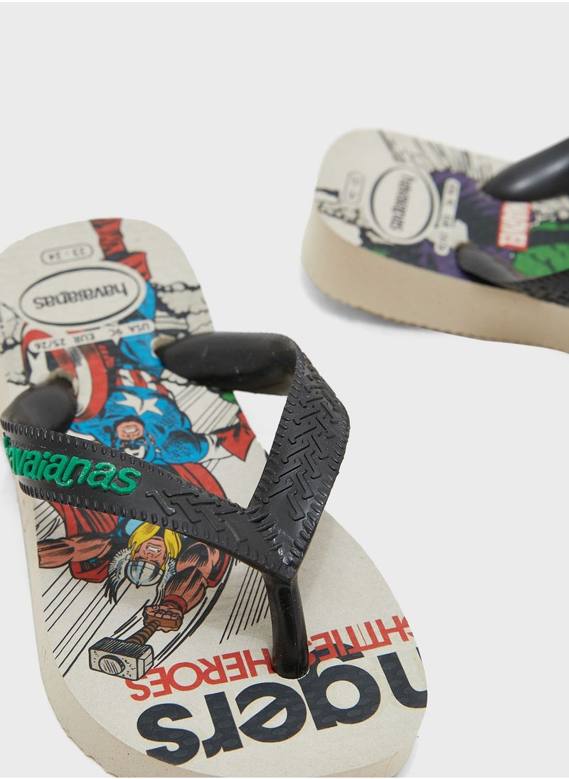 havaianas - Kids Marvel Logomania Flip Flops - Image 1