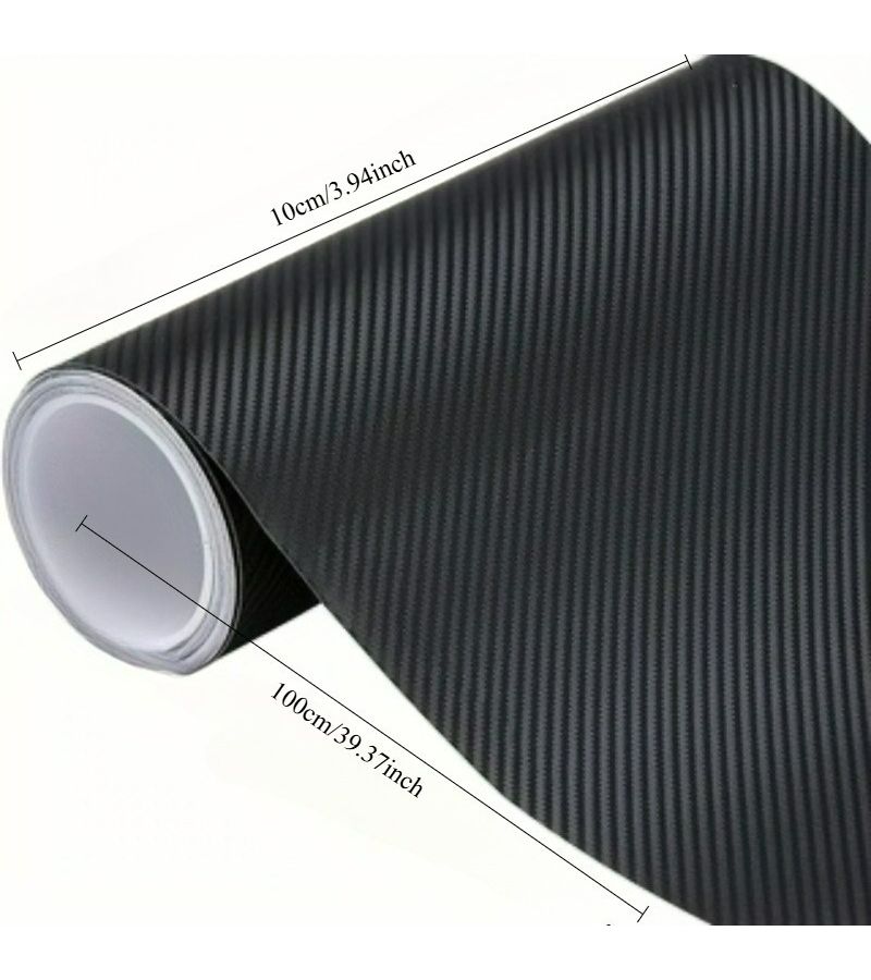 5pcs 10x100cm 3D Nano Carbon Fiber Car Door Edge Protection Strips Waterproof Scratch Resistant PVC Anti Collision Film Black - Image 5