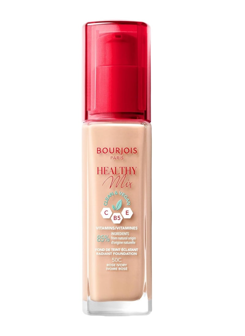 BOURJOIS PARIS BOURJOIS HEALTHY MIX  Clean Foundation - 50C Rose Ivory  - Image 1