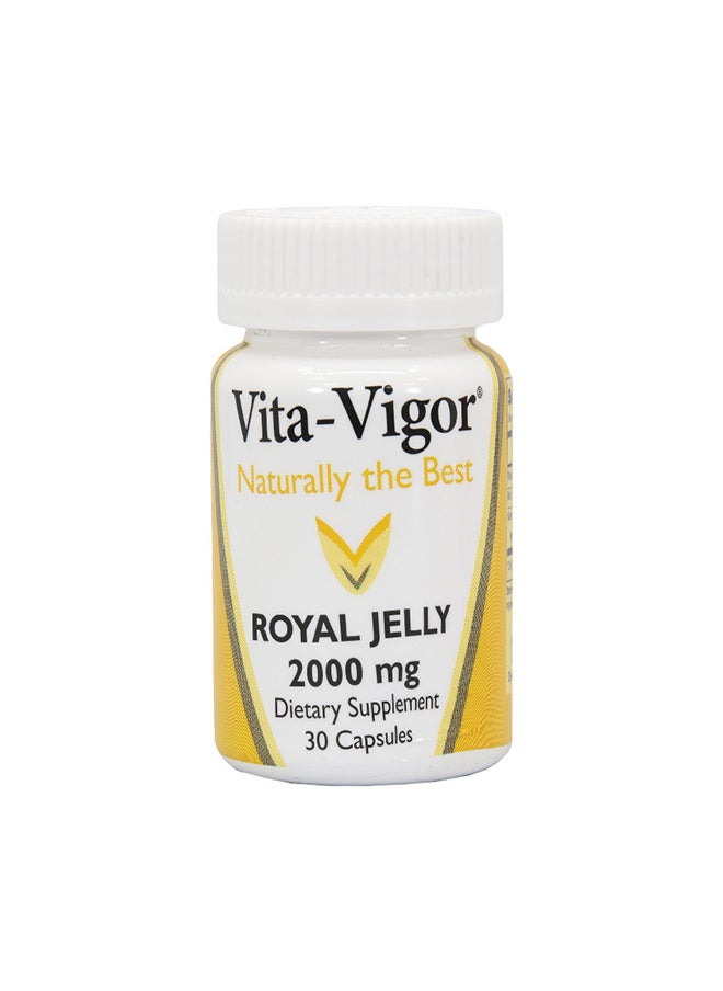 Vita-Vigor Vita-Vigor Royal Jelly 2000 mg Dietary Supplements, 30 Capsules  - Image 2
