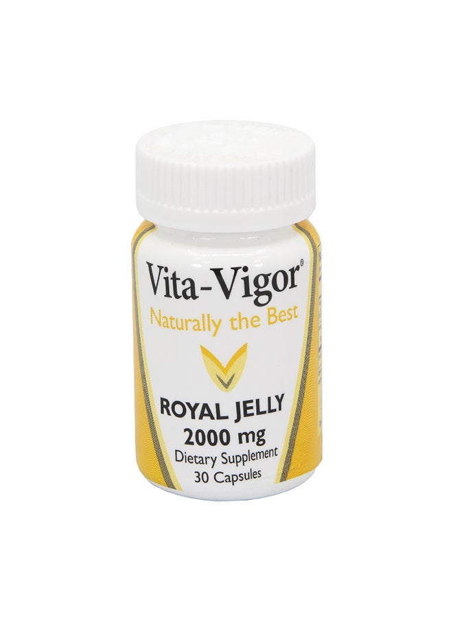 Vita-Vigor Vita-Vigor Royal Jelly 2000 mg Dietary Supplements, 30 Capsules  - Image 1