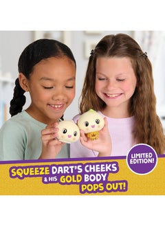 WowWee My Squishy Little Golden Dumpling Interactive Doll Collectible With Accessories Dart (Gold)  - Image 2