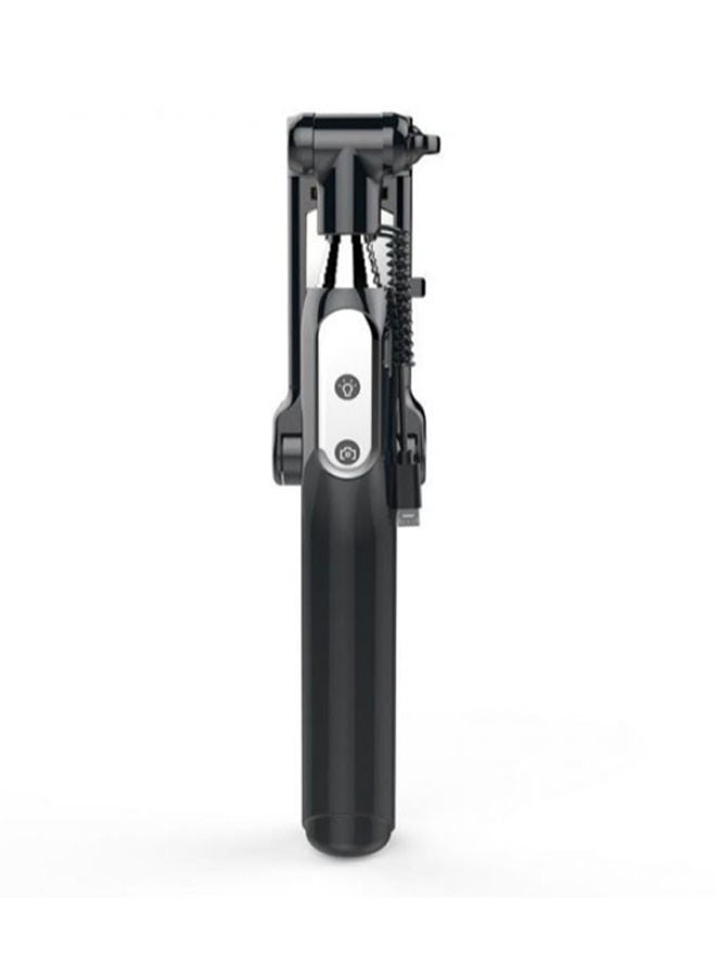 NIBEMINENT Monopod Selfie Stick With Wireless Bluetooth Fill Light Black  - Image 1