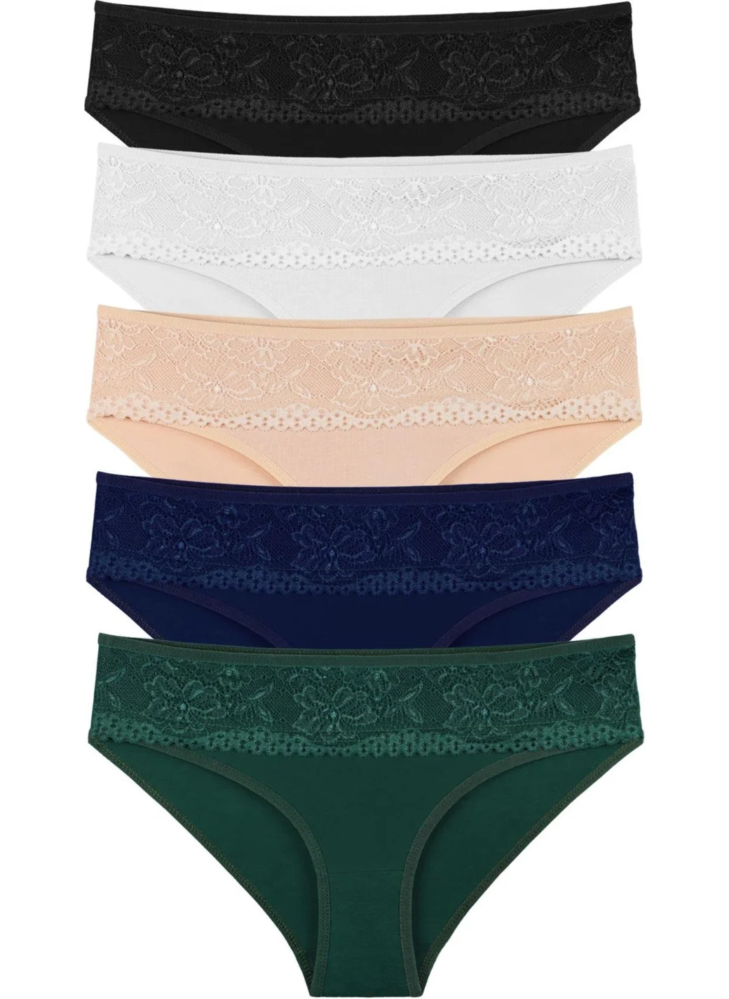 Sensu Women's Large Size Lace Panties Pack of 5 - KTS2008