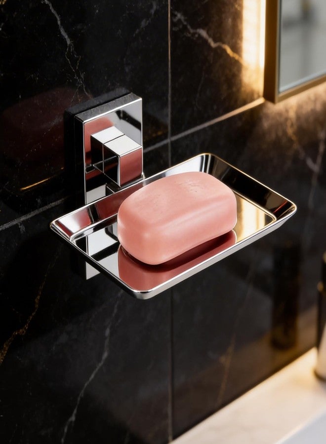Well Set Stainless Steel Chrome Finish Square Soap Dish Holder for Bathroom Soap Case/Soap Stand for Kitchen, Bathroom Accessories - Image 5