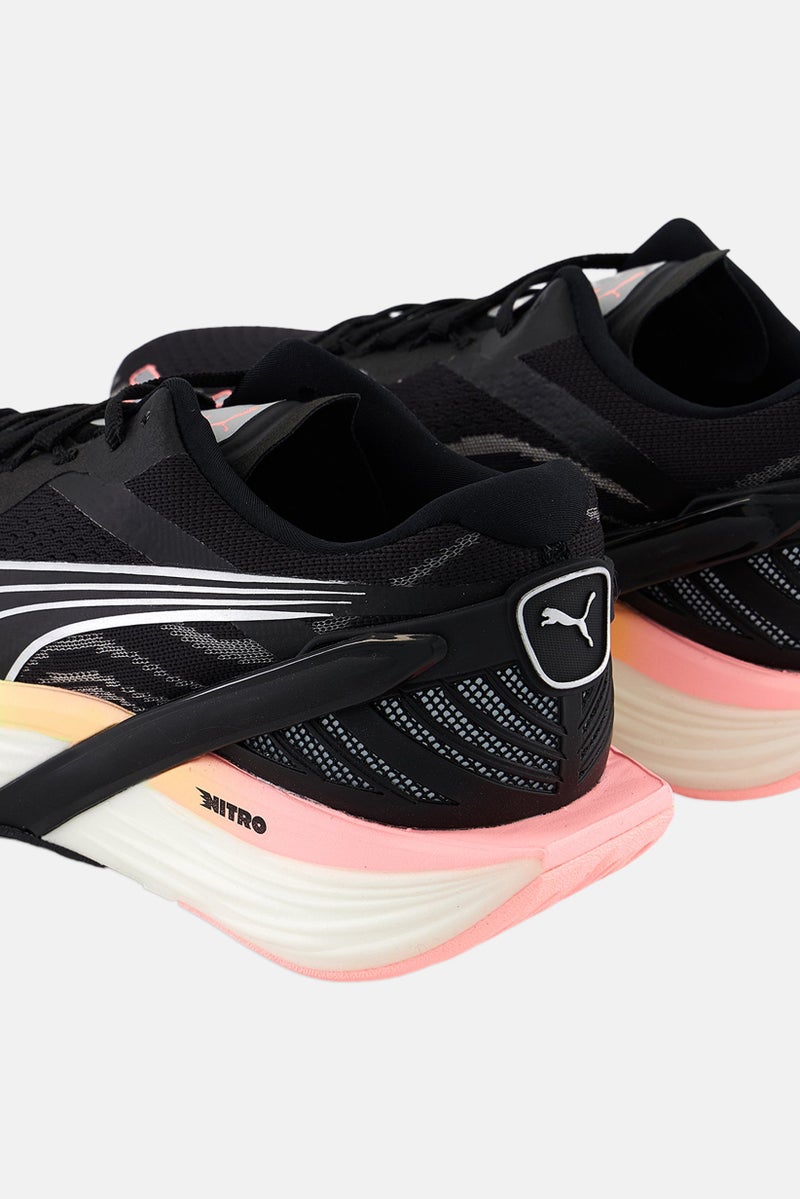 PUMA Women XX Nitro Lace Up Running Shoes, Black - Image 4