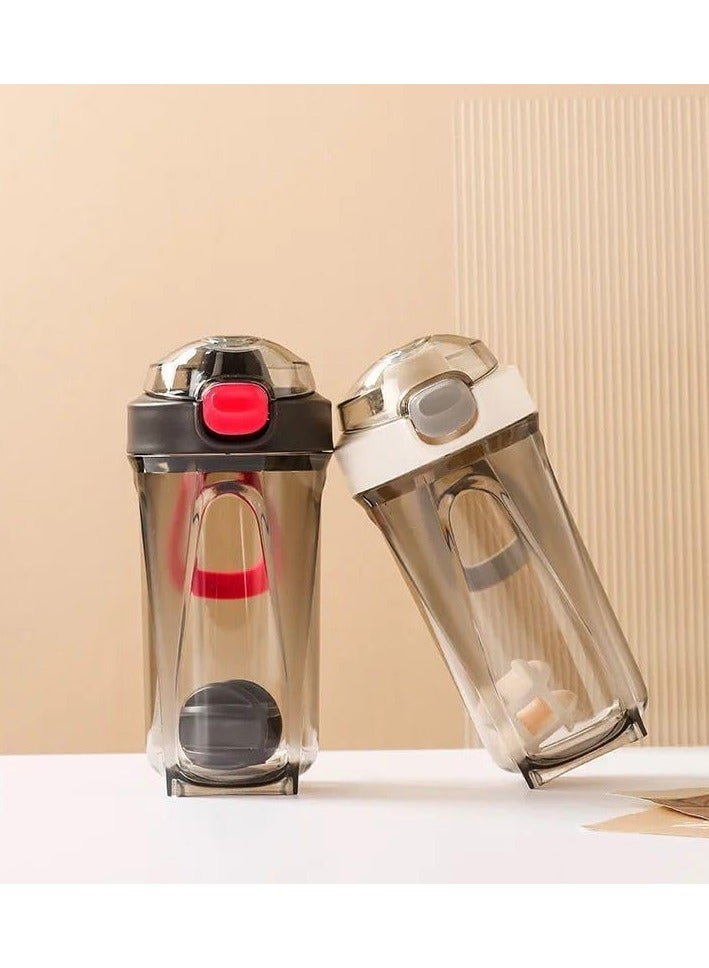 QSHOP Protein Shaker Water Bottle for Protein Supplements & Smoothies, Premium Quality Plastic for Protein Drinks, Designed with Mixing Ball for Smooth, Clump Free & Leak-Proof Shakes  - Image 5