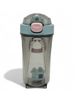 QSHOP Protein Shaker Water Bottle for Protein Supplements & Smoothies, Premium Quality Plastic for Protein Drinks, Designed with Mixing Ball for Smooth, Clump Free & Leak-Proof Shakes  - Image 1