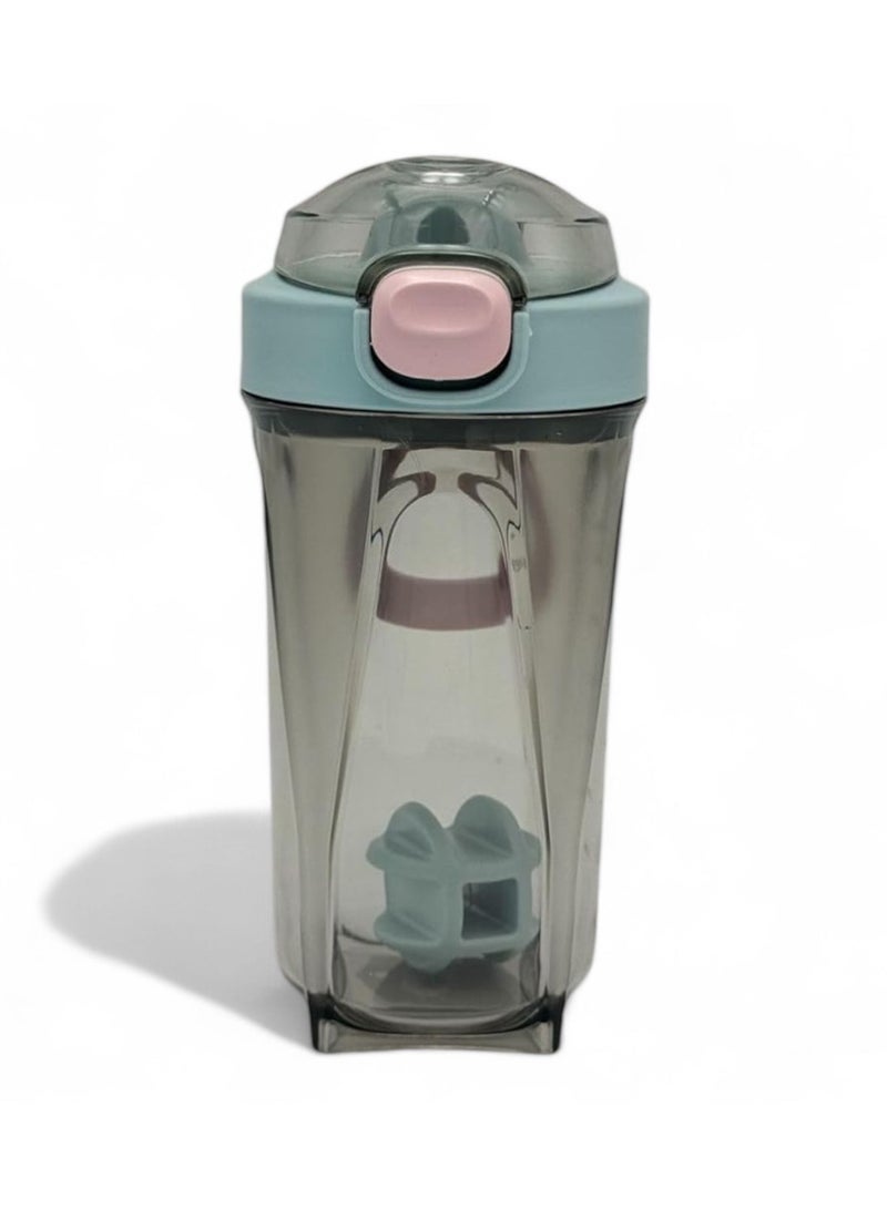QSHOP Protein Shaker Water Bottle for Protein Supplements & Smoothies, Premium Quality Plastic for Protein Drinks, Designed with Mixing Ball for Smooth, Clump Free & Leak-Proof Shakes  - Image 1