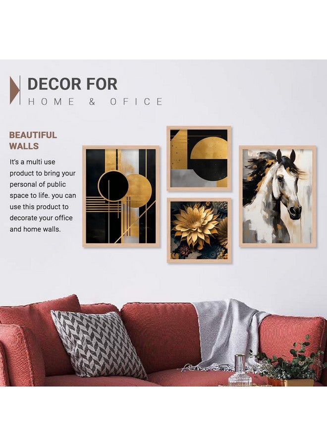 ARTELLY Modern Art Framed Wall Paintings For Wall/Home Decoration Living Room Bedroom Dining Room Decorative Big Size Wall Painting For Office Hotel Cafe Room Decor (Set of 4) (Art Deco, 5) - Image 5