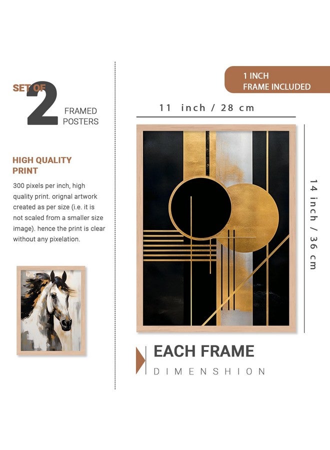 ARTELLY Modern Art Framed Wall Paintings For Wall/Home Decoration Living Room Bedroom Dining Room Decorative Big Size Wall Painting For Office Hotel Cafe Room Decor (Set of 4) (Art Deco, 5) - Image 2