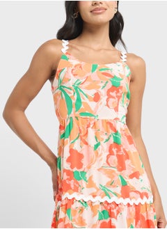 Ginger Floral Print Tiered A Line Dress  - Image 3