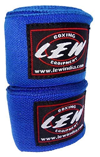 LEW Mexican Style Boxing 500CM Long with Elastic Hand & Wrist Support Spandex Multicolor Hand Wraps (Royal Blue) - Image 1