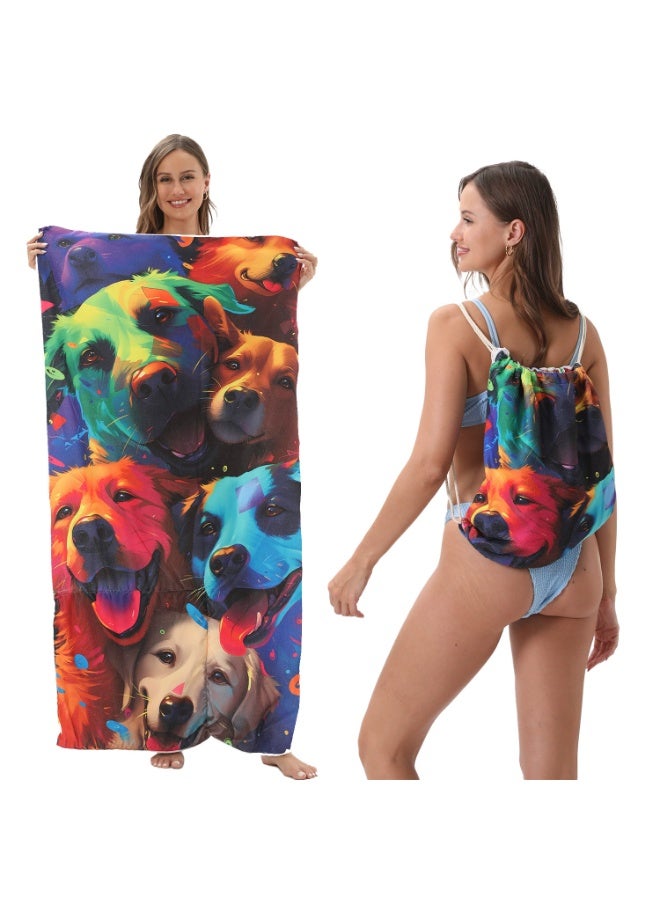 general Beach Towel, Super Absorbent, Quick Dry, Sand Free, Compact & Lightweight, 100% Recycled Materials, Includes bag - Large (140x70cm)