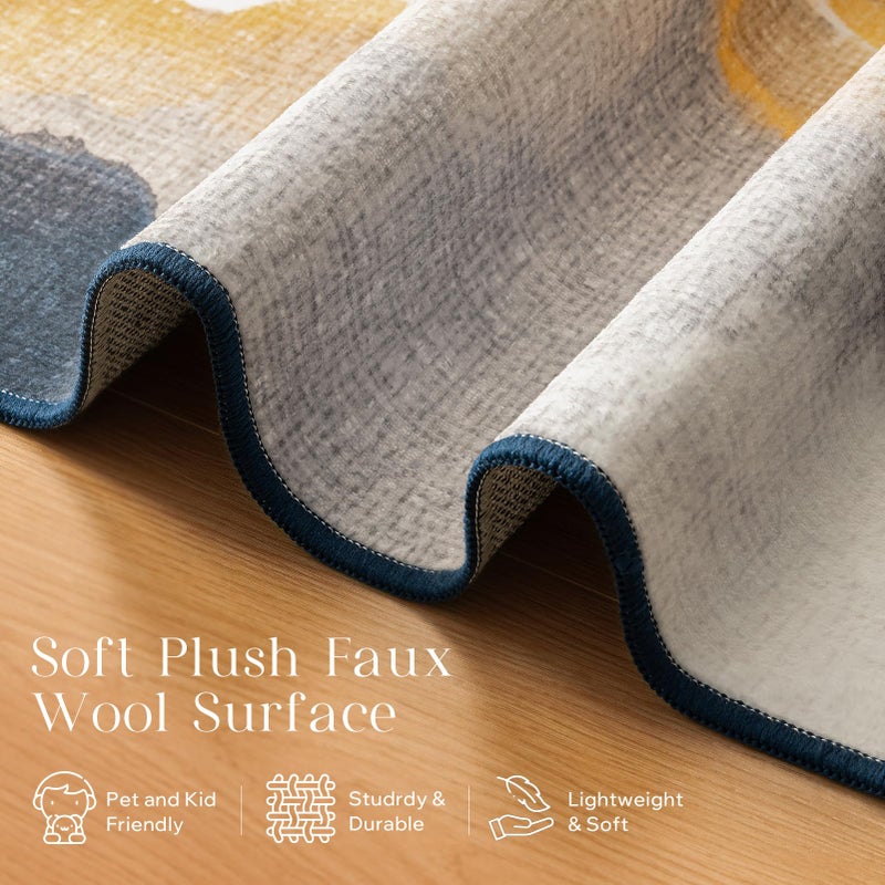 فانتوسكوب Phantoscope Hallway Runner Rug 2'x6 '-Boho قابلة للغسل غير قابلة للانزلاق سجادة المطبخ عداء فائقة الهندسة - Image 2