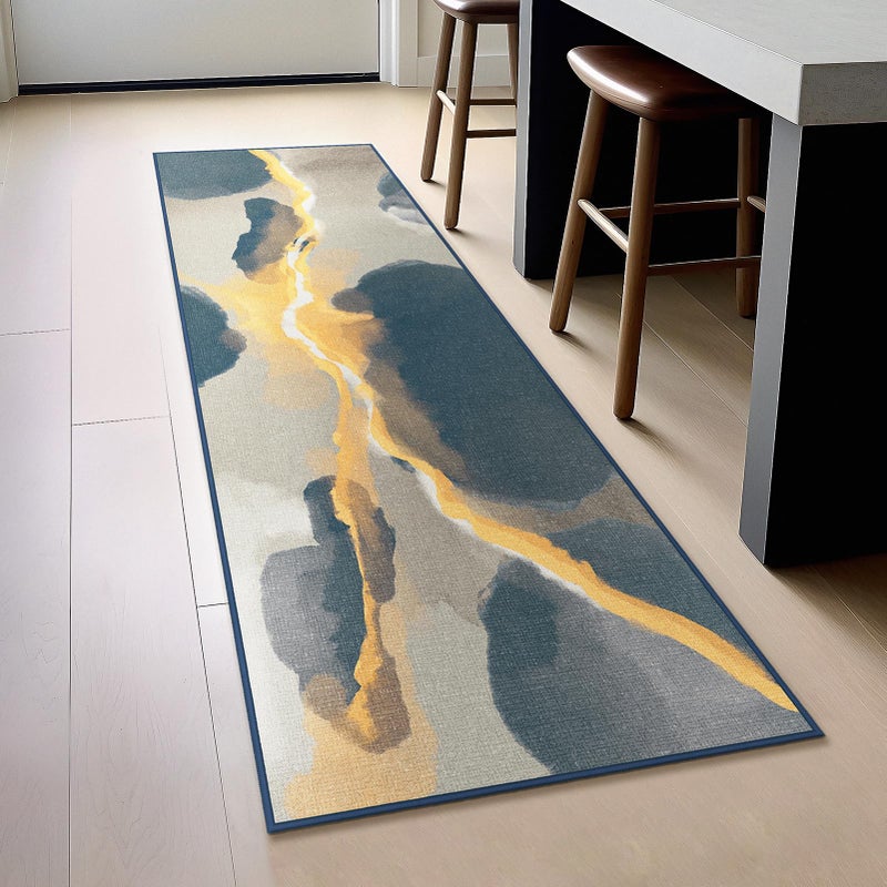فانتوسكوب Phantoscope Hallway Runner Rug 2'x6 '-Boho قابلة للغسل غير قابلة للانزلاق سجادة المطبخ عداء فائقة الهندسة - Image 4