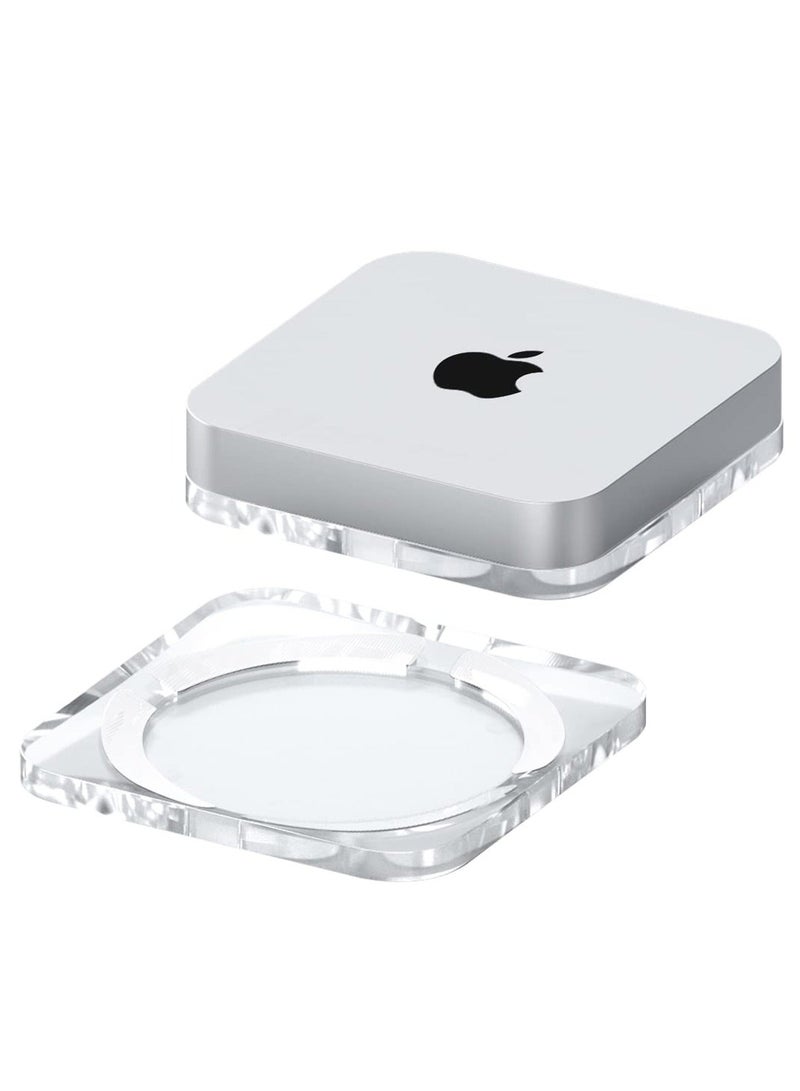 Y&D Desktop Stand for Mac Mini and Studio, Two-Sided PMMA Transparent Anti Slip Holder, Dissipation Dust Proof Base Is Suitable M1 M2 Host Accessories  - Image 1