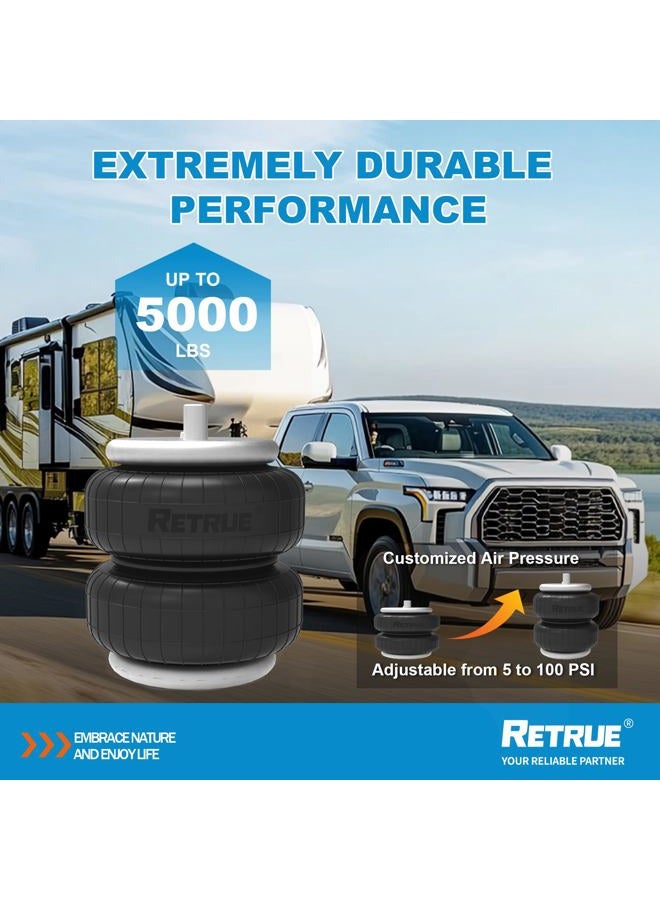 RETRUE Rear Air Bags Suspension Kit for Toyota Tundra 2007-2021 Truck Towing, 5000 Lbs of Load Leveling Capacity, Replacement for Firestone 2445 Ride Rite Airbags for Trucks Rear Suspension - Image 5