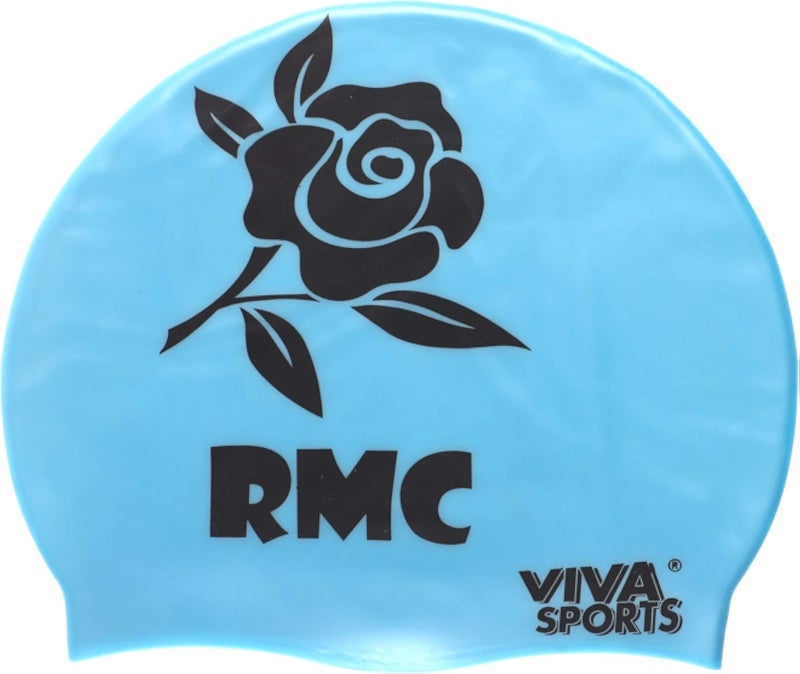 Viva Sports Silicone Swimming Cap for Kids in Folder Blue