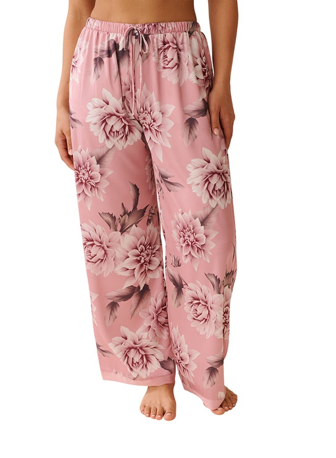 La Vie en Rose Satin and Chiffon Pants - Image 1