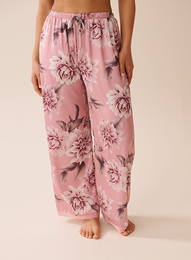 La Vie en Rose Satin and Chiffon Pants - Image 3