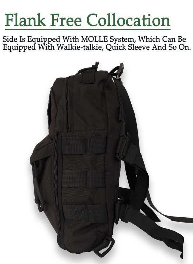 GEEDUD Mini Tactical MOLLE Hydration Pack,Tactical Hydration Backpack,Water Reservoir Bag,Outdoor Water Bladder Carrier Pack,Quick Release Buckle for Tactical Vest Backpack for Hiking,Biking(Black) - Image 2